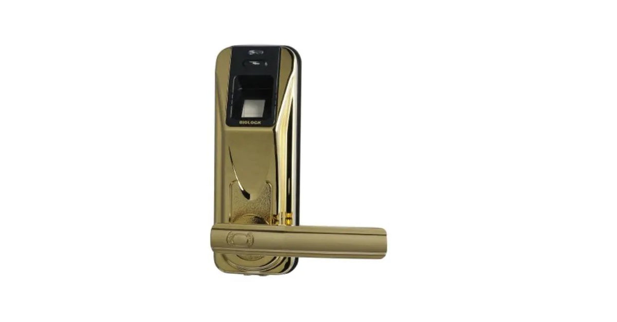 BIOLOCK 333 Biometric Fingerprint Entry Lever Door Lock by Outdoor Solar Outlet