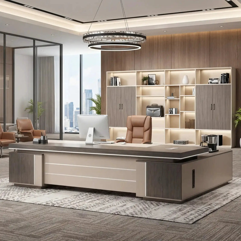 August · Modern Executive L-Shaped Desk by Arc Grove