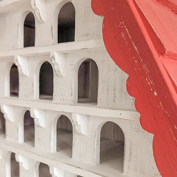 Red Roof Multi Tiered Functional Birdhouse by Decor Steals