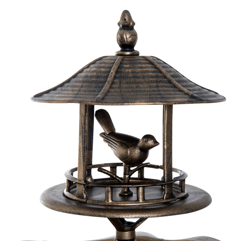 Resin Tall Bird Bath Feeder and Planter 44 Inch, close-up of the surface