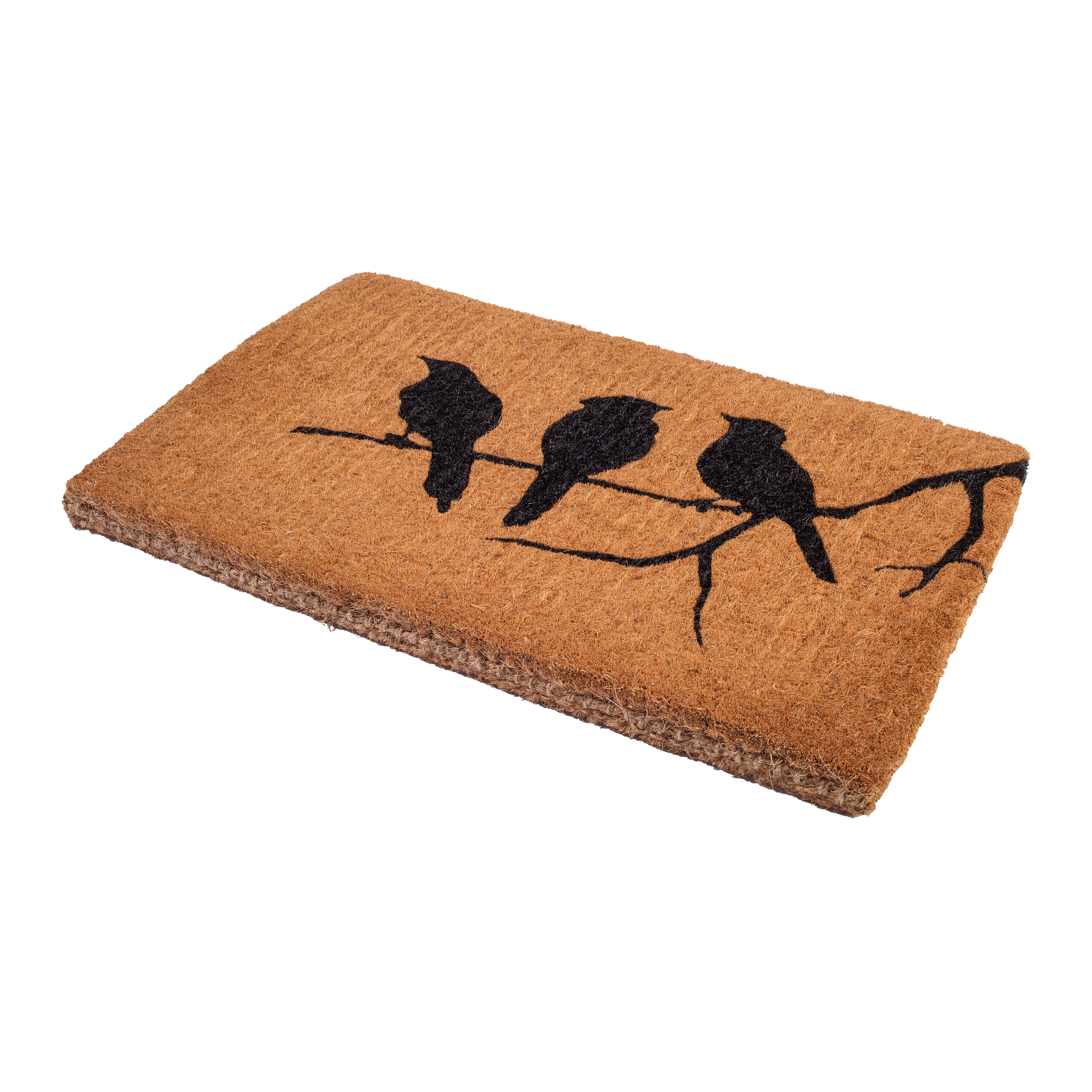 Birds On Branch - Natural Coir Doormat by Fab Habitat