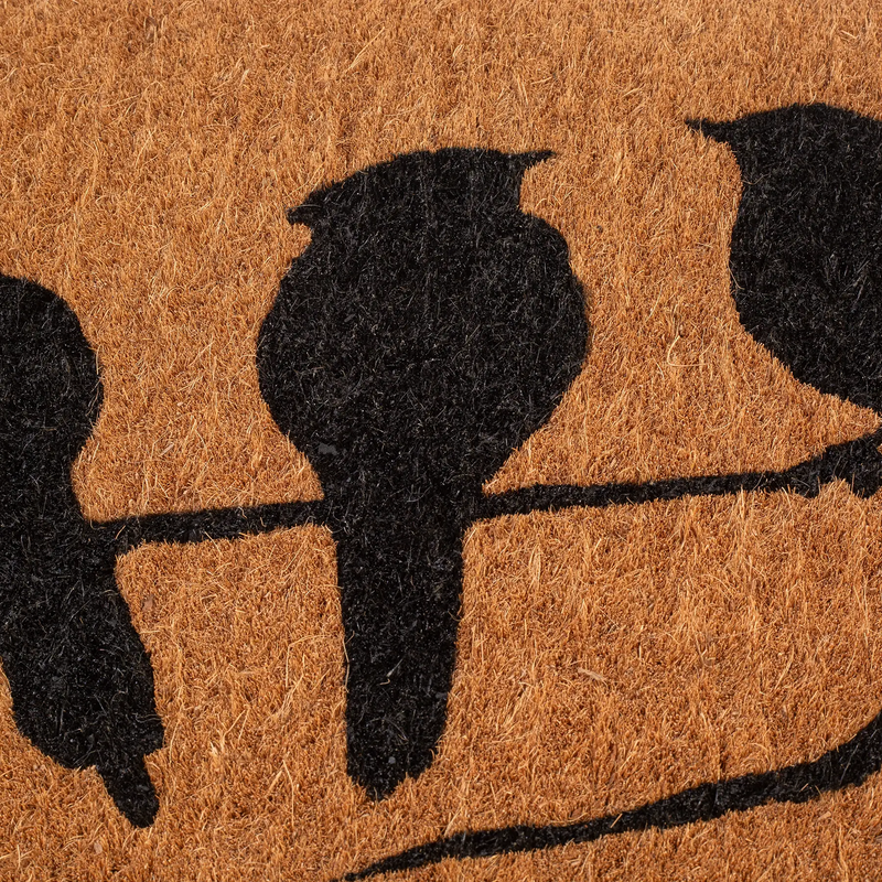 Birds On Branch - Natural Coir Doormat by Fab Habitat
