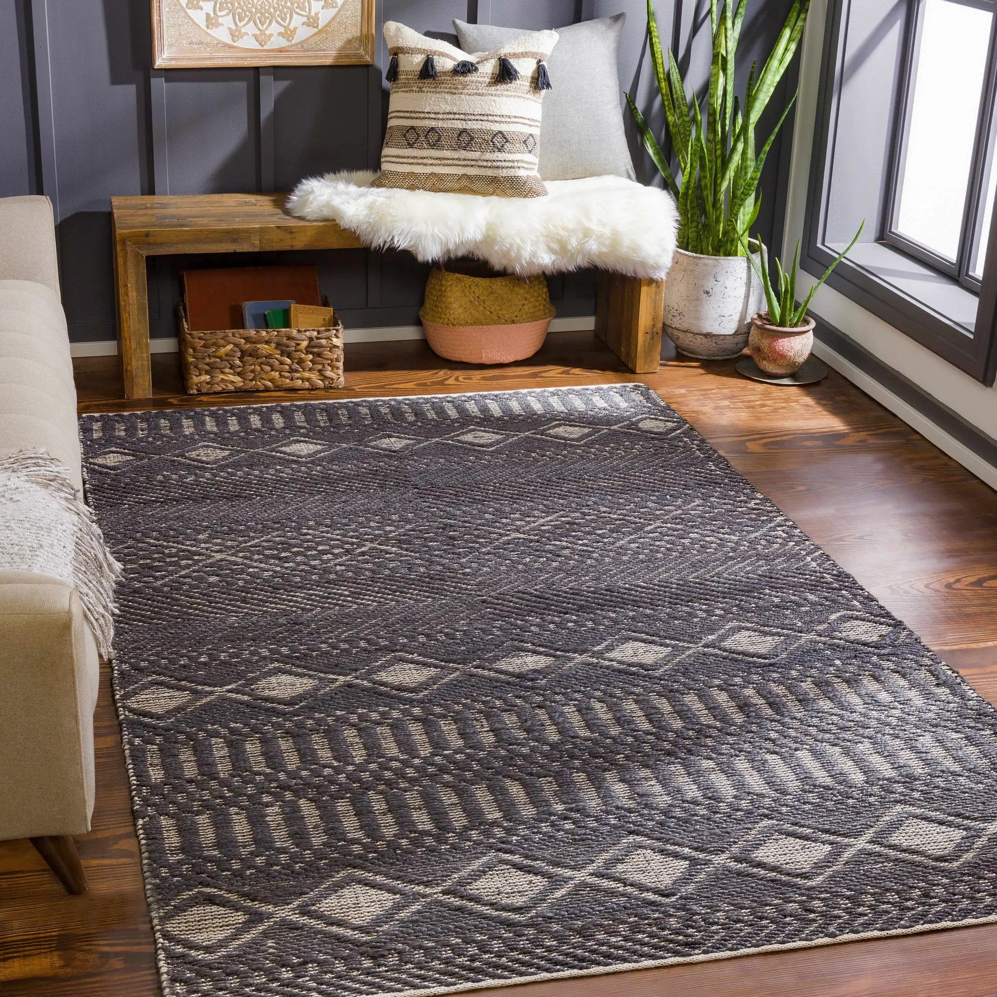 Bithlo Jute Carpet - Clearance by Boutique Rugs
