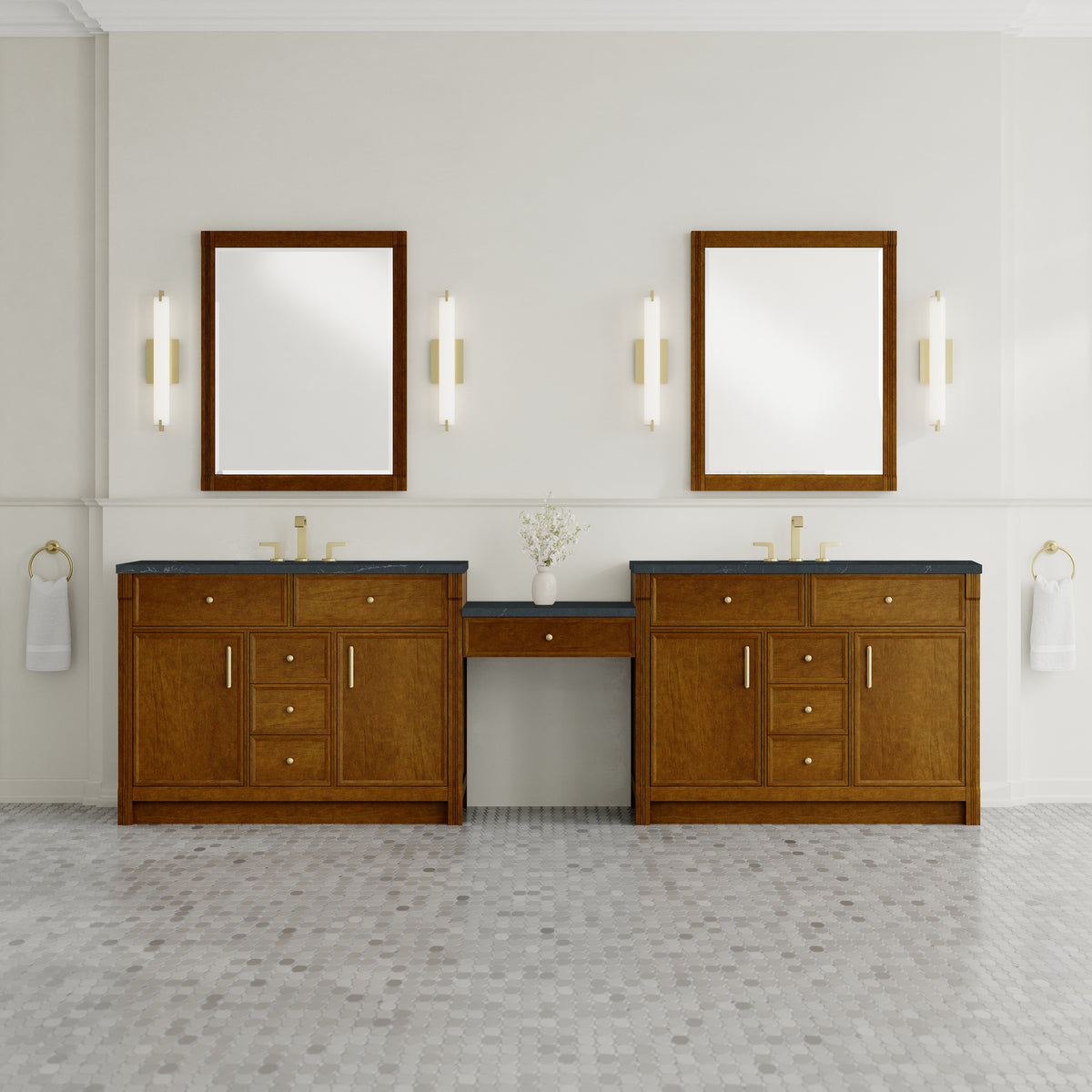 James Martin Bellshire 120" Double Bathroom Vanity, Honey Oak, view 32
