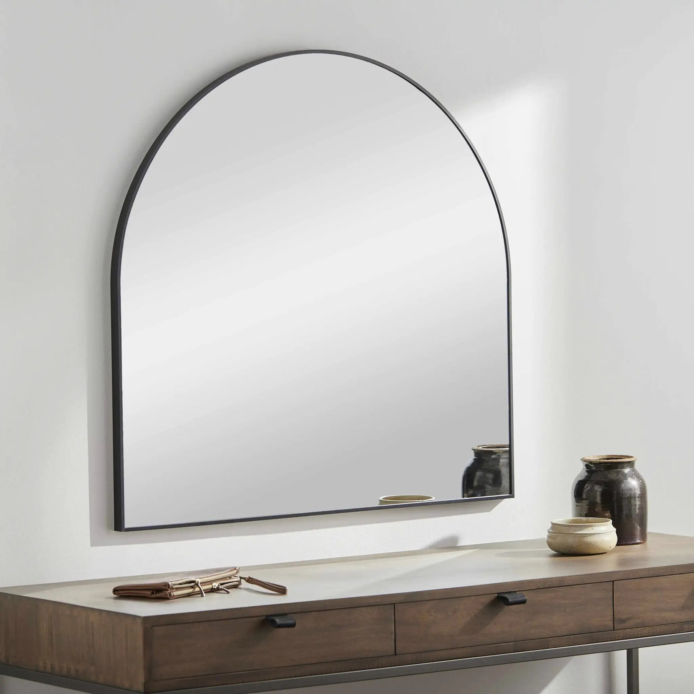 Brembilla Black Frame Mirror by Boutique Rugs
