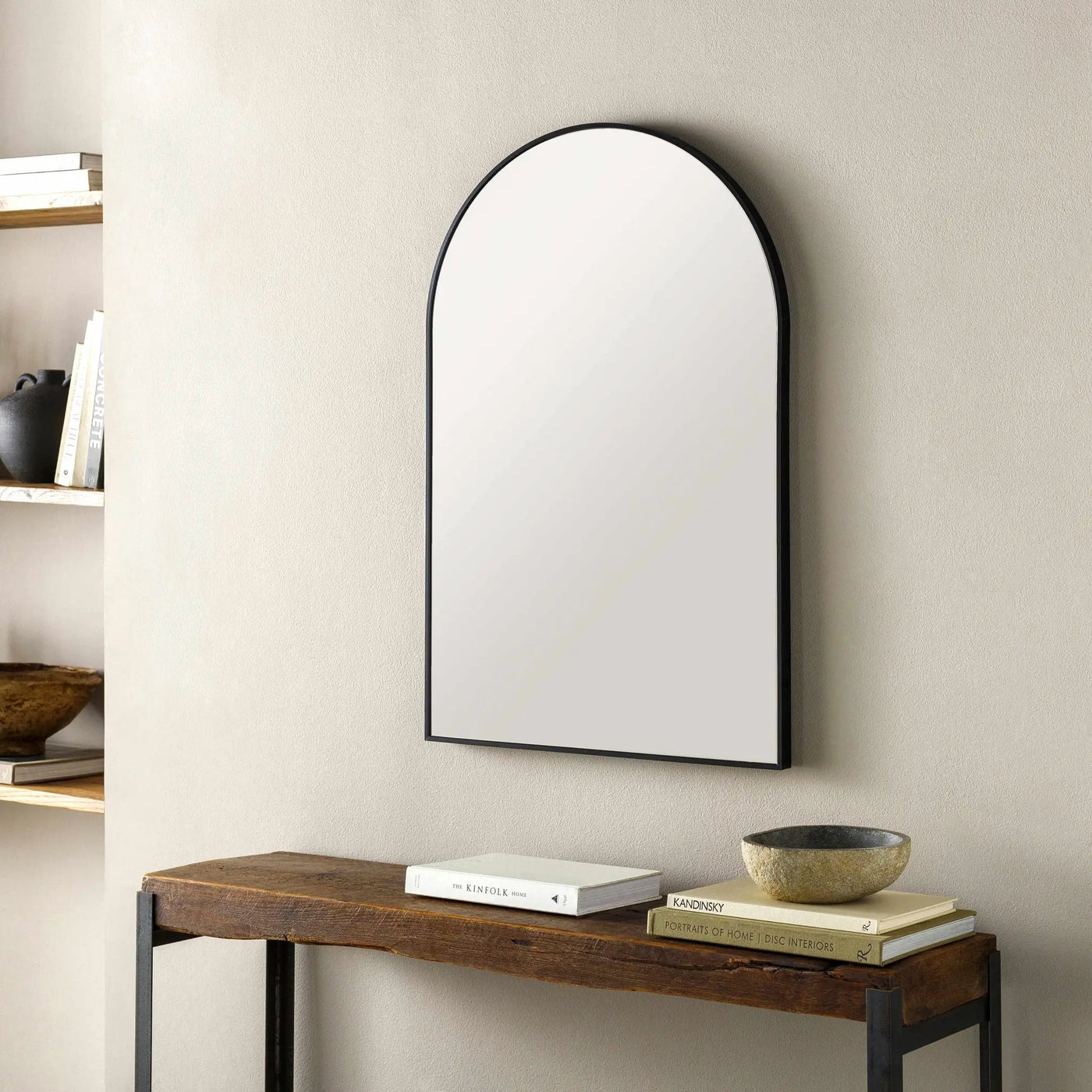 Brembilla Black Frame Mirror by Boutique Rugs