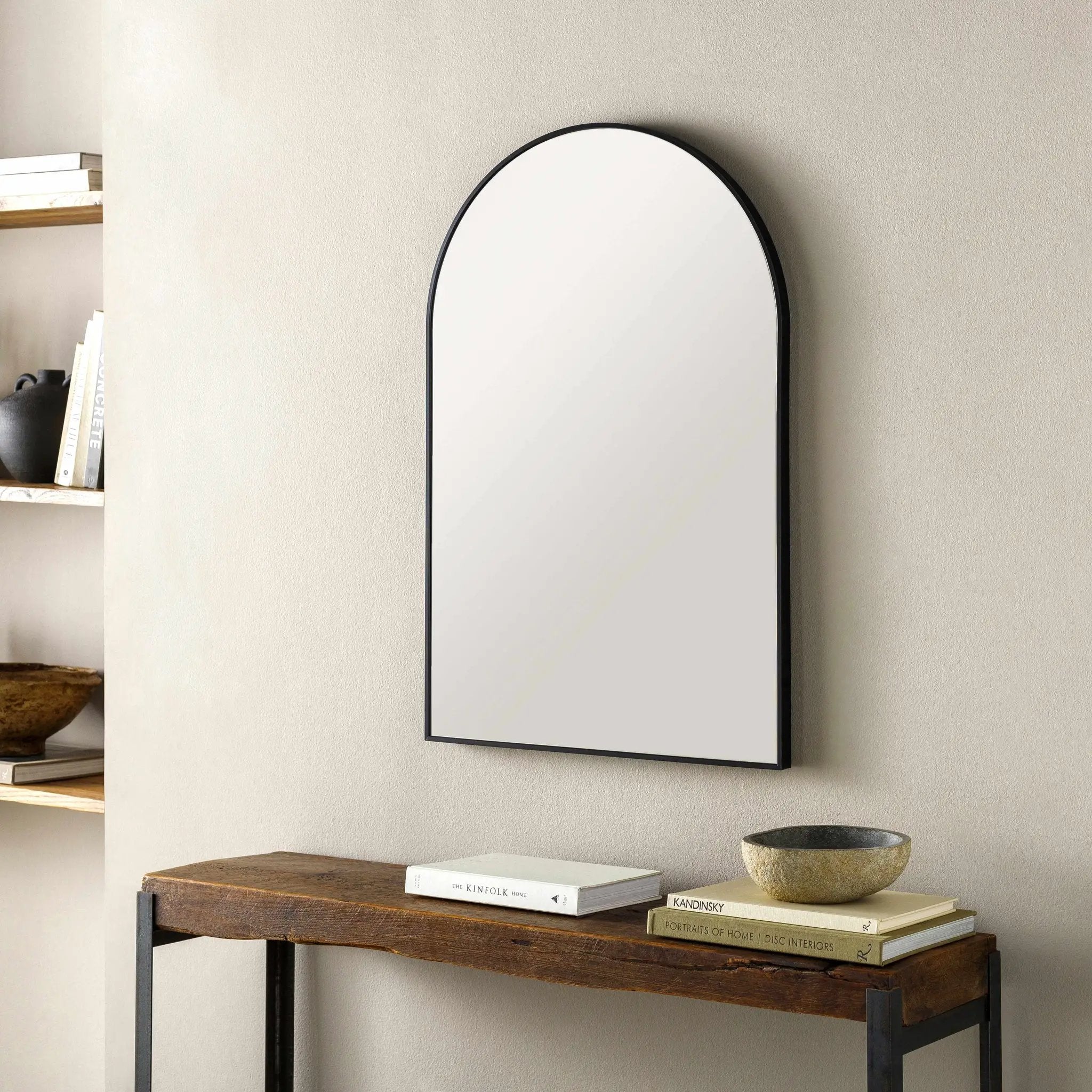 Brembilla Black Frame Mirror by Boutique Rugs