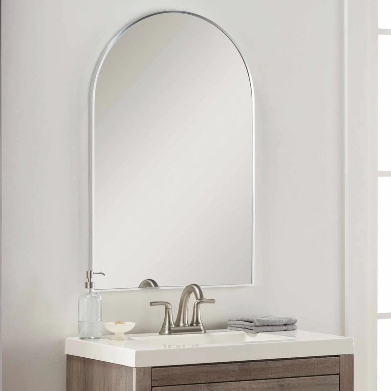 Brembilla Silver Gray Contemporary Mirror by Boutique Rugs