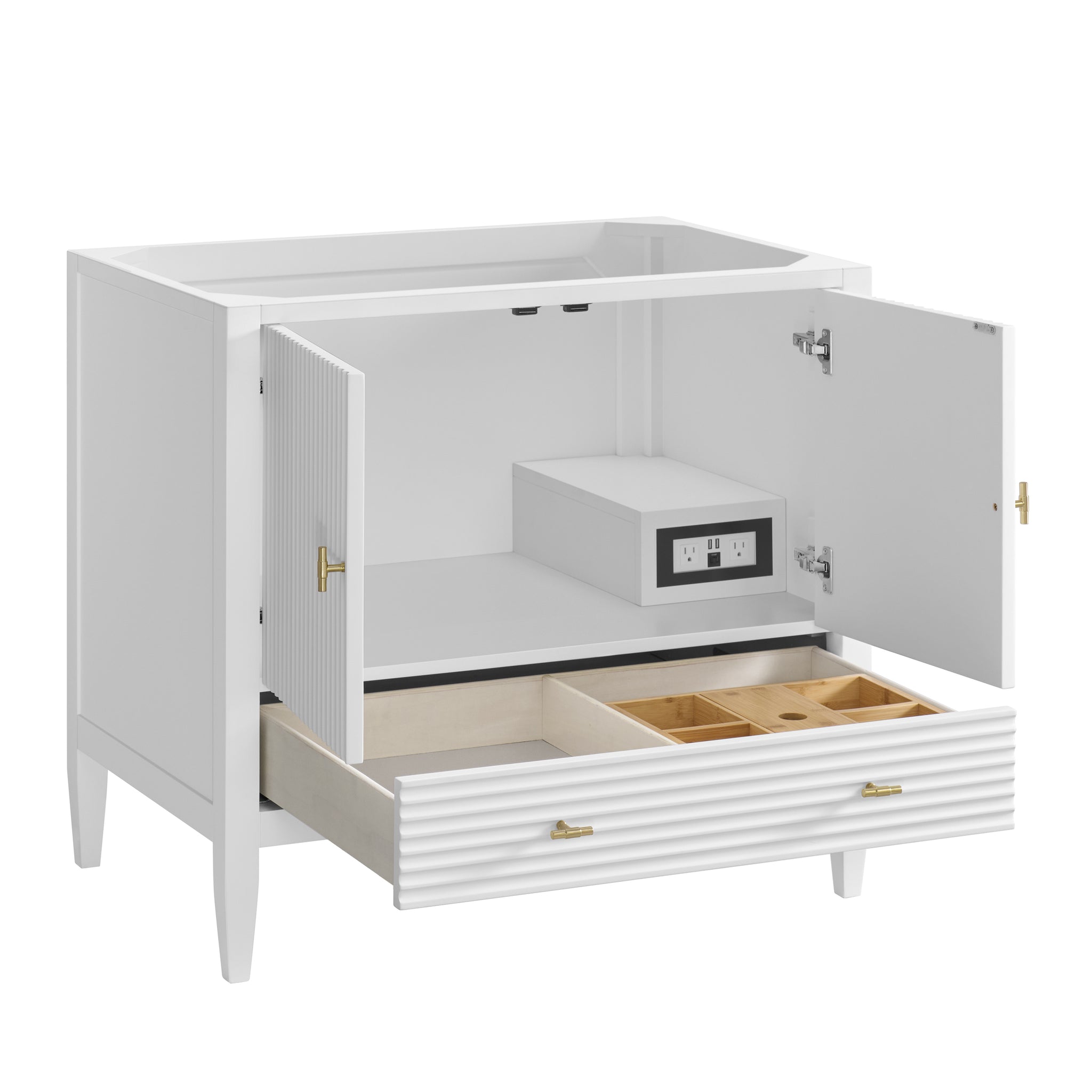 James Martin Myrrin 36" Single Bathroom Vanity, Bright White by James Martin