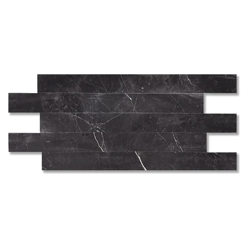Black Honed Marble Tiles 4x48 Backsplash – Stonetiledepot