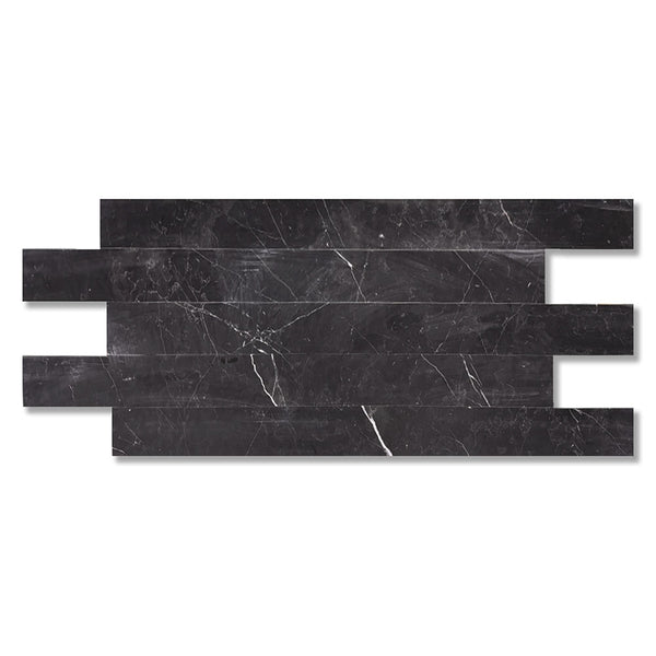 Black Honed Marble Tiles 4x48