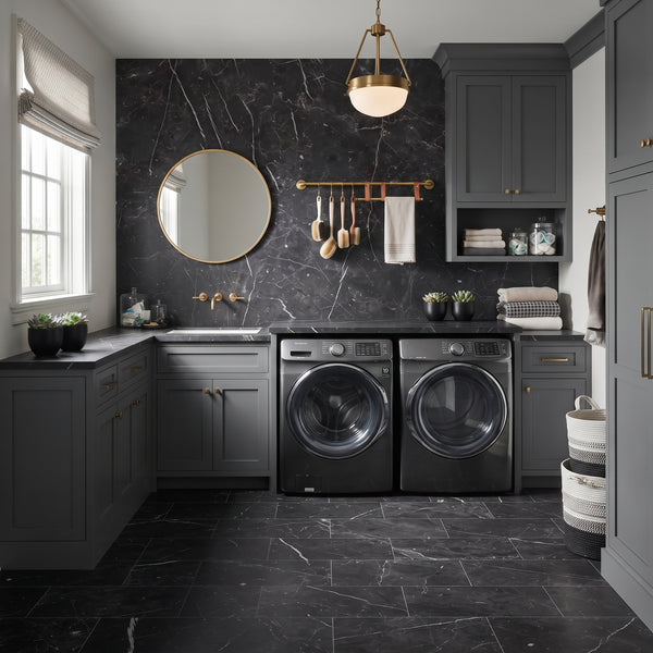 Black Honed Marble Tiles 12x24