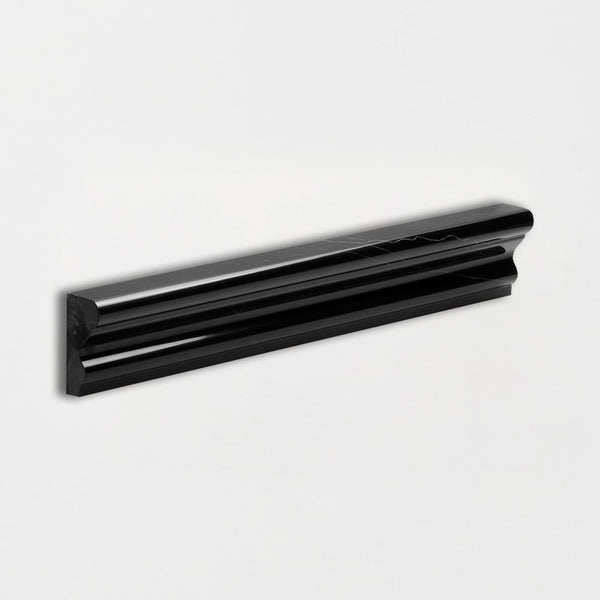 Black Polished Andorra Marble Moldings 2x12