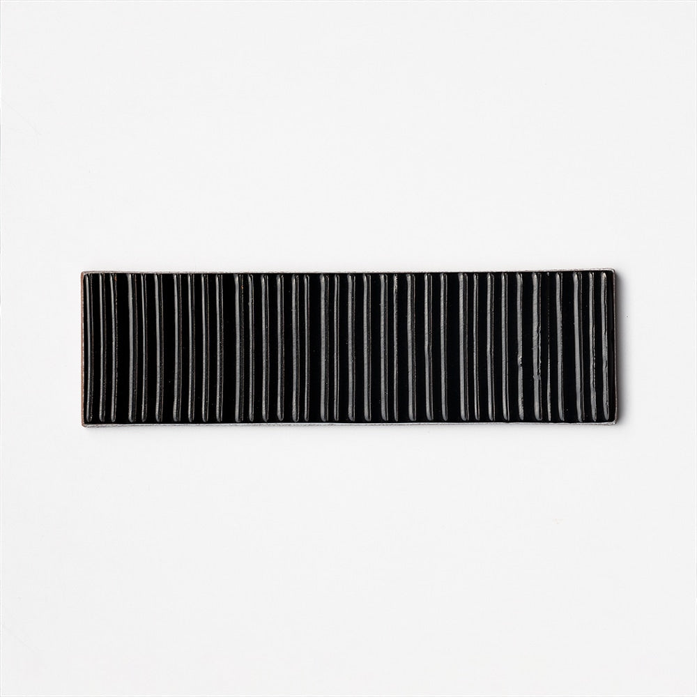 Black Staccato Glossy 2 1/4x7 7/8x3/8 Thin Brick Glossy 4x8 Accent Tiles