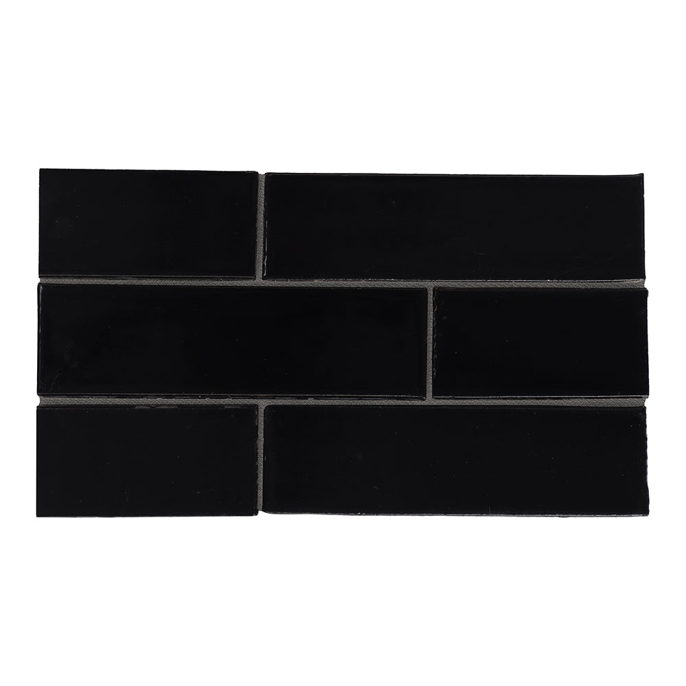 Black Vinyl Glossy Glazed Terracotta Tiles 2 1/8x7 1/2 Glazed Terracotta Glossy 4x8 Tiles