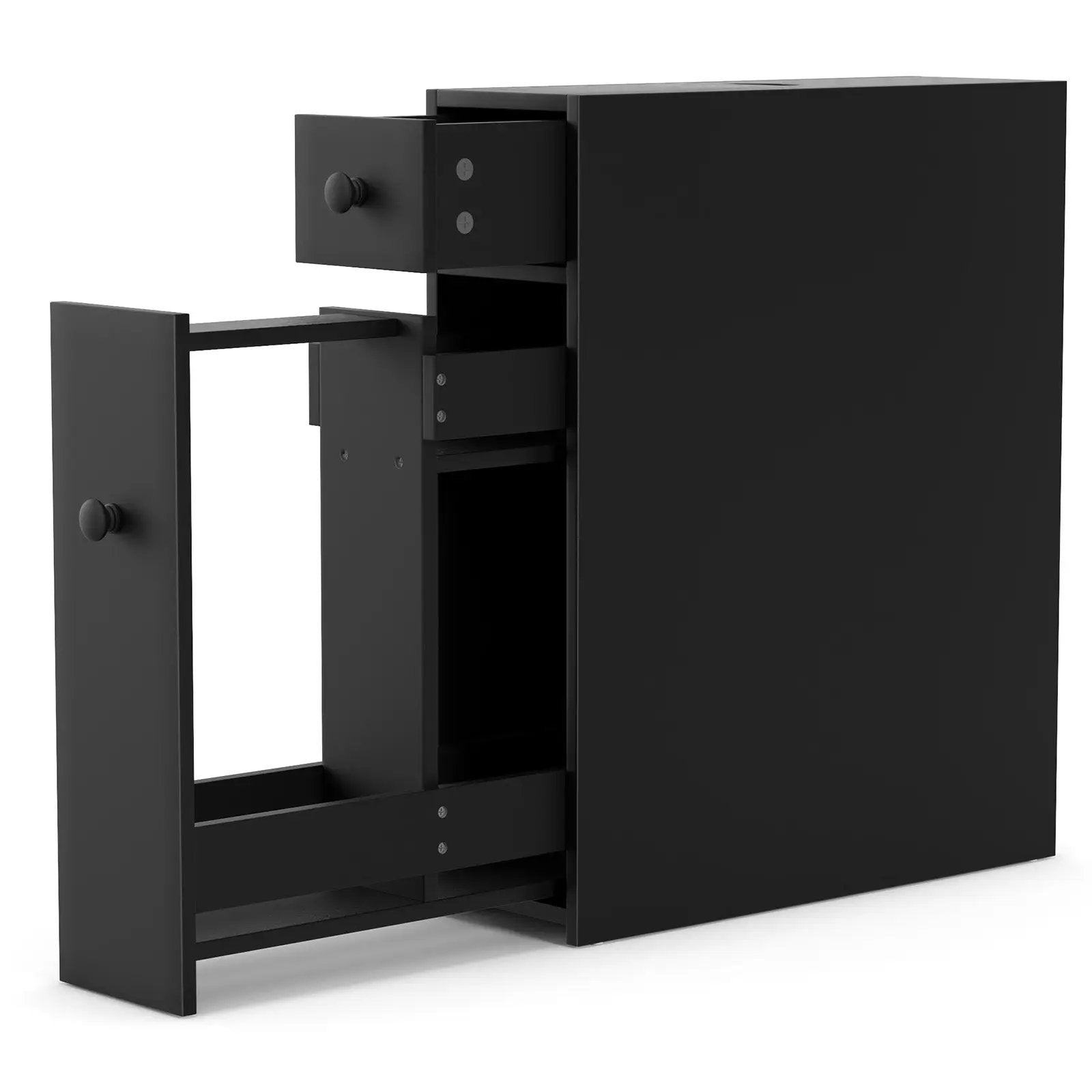 Black Bathroom Cabinet Space Saver Storage Organizer by DirectDeals