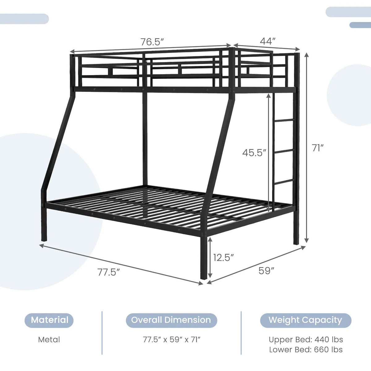 Space-saving Metal Slatted Bed Frame for Teens and Adults Noise-free No Box Spring Needed by DirectDeals