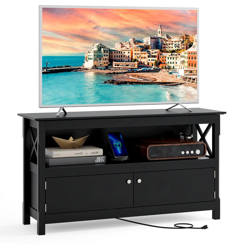 44 Inch Wooden Storage Cabinet TV Stand by DirectDeals