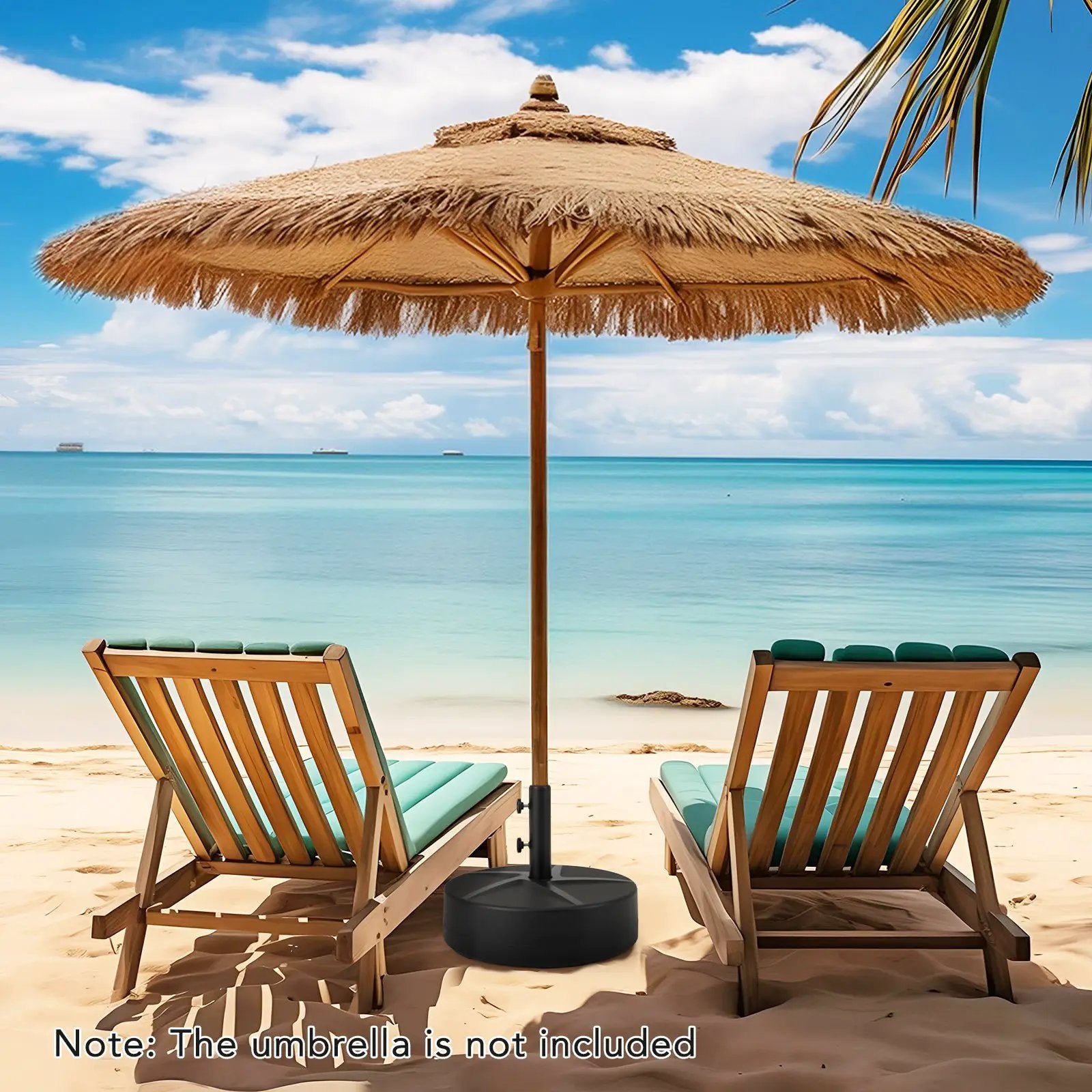 Patio Umbrella Base 88LBS Capacity Water and Sand Fillable Market Table Umbrella Stand-Black by DirectDeals