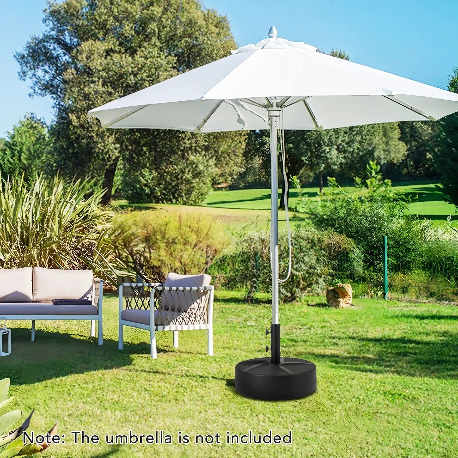 Patio Umbrella Base 88LBS Capacity Water and Sand Fillable Market Table Umbrella Stand-Black by DirectDeals