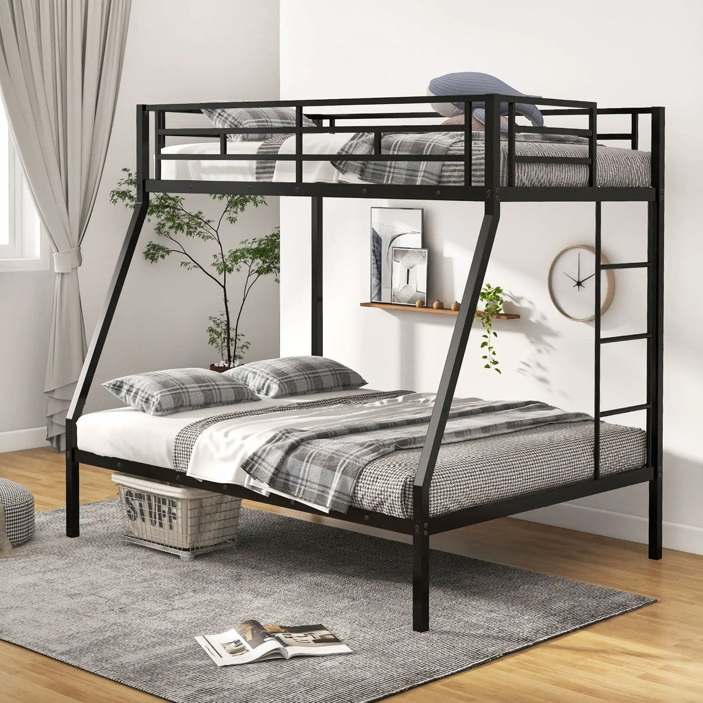 Space-saving Metal Slatted Bed Frame for Teens and Adults Noise-free No Box Spring Needed by DirectDeals