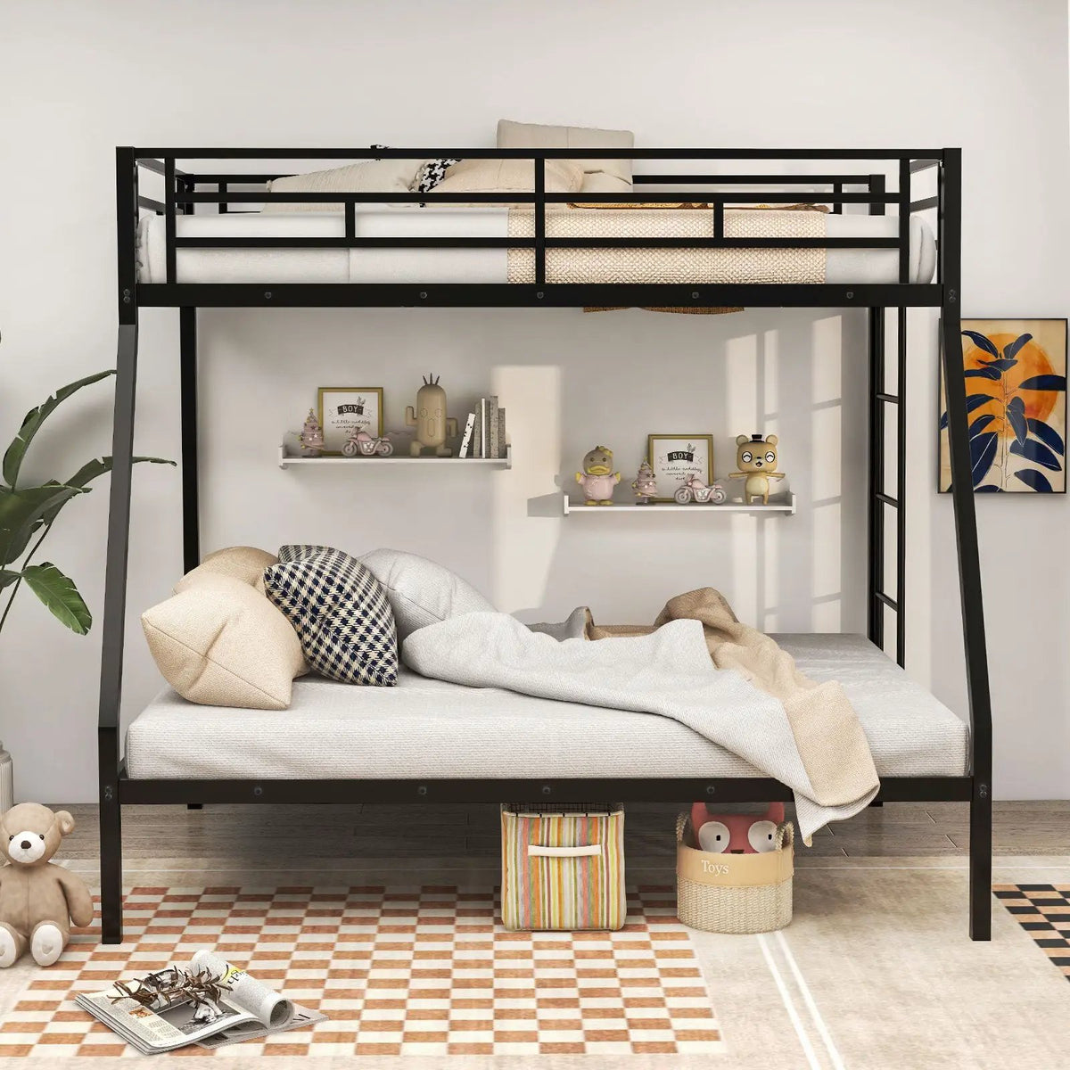 Space-saving Metal Slatted Bed Frame for Teens and Adults Noise-free No Box Spring Needed by DirectDeals