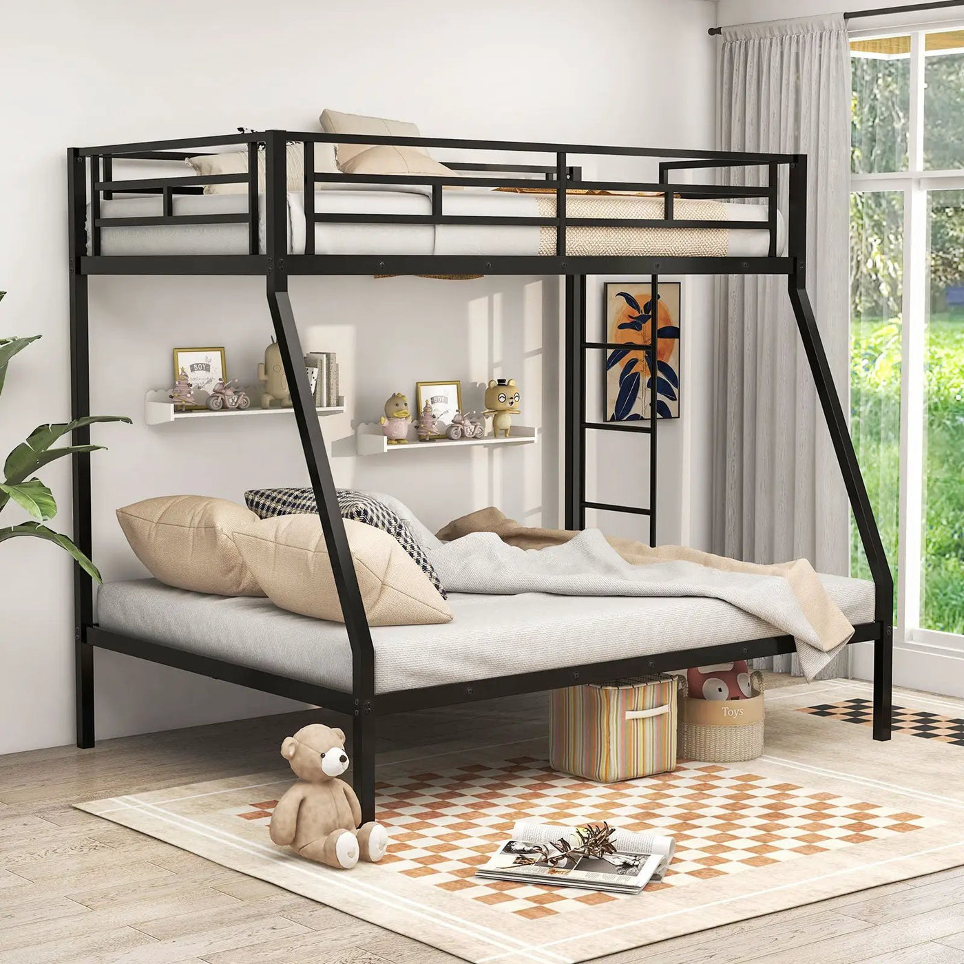 Space-saving Metal Slatted Bed Frame for Teens and Adults Noise-free No Box Spring Needed by DirectDeals