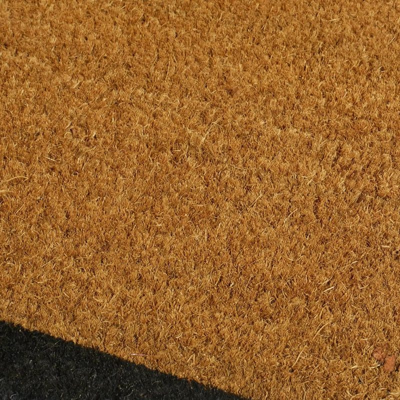 Black Border Coir Doormat by Fab Habitat