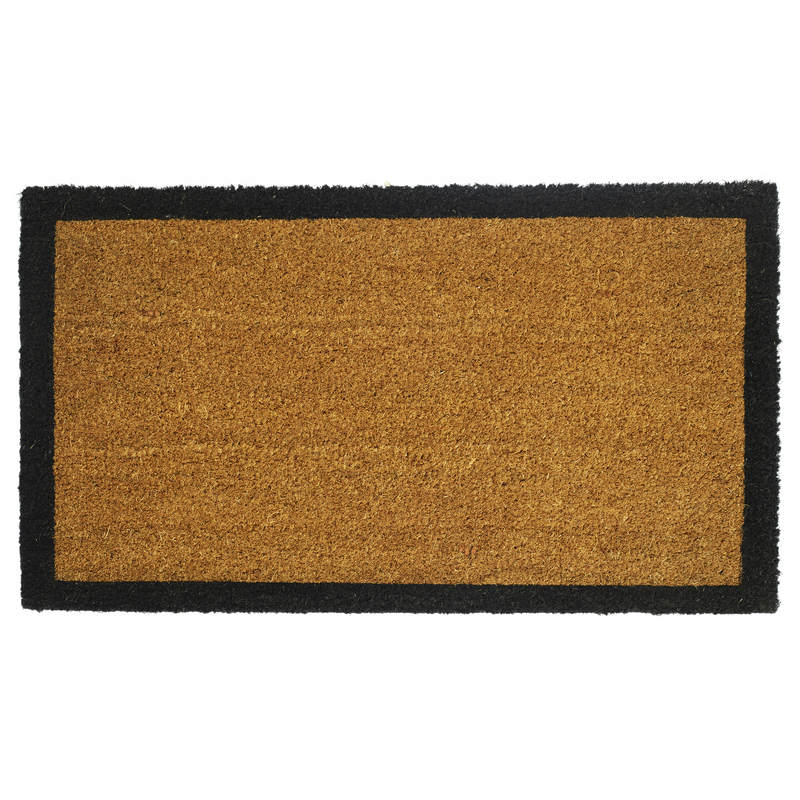 Black Border Coir Doormat by Fab Habitat