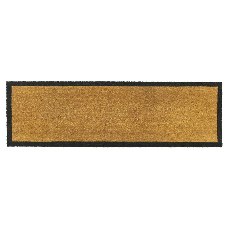 Black Border Coir Doormat by Fab Habitat