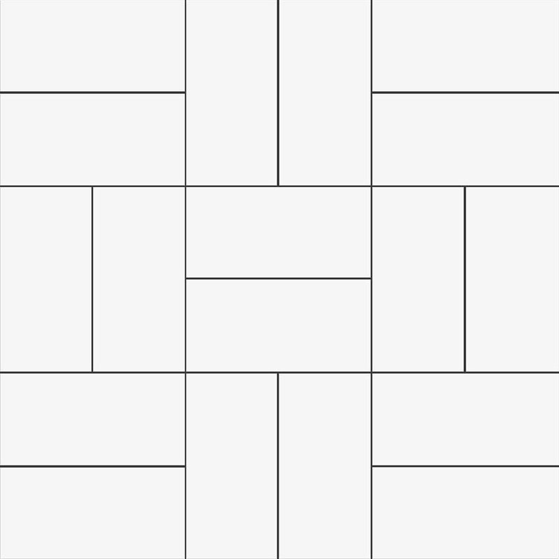 Blanc Glossy Crosshatch Ceramic Mosaics 12x12 Ceramic Glossy 12x12 Mosaics