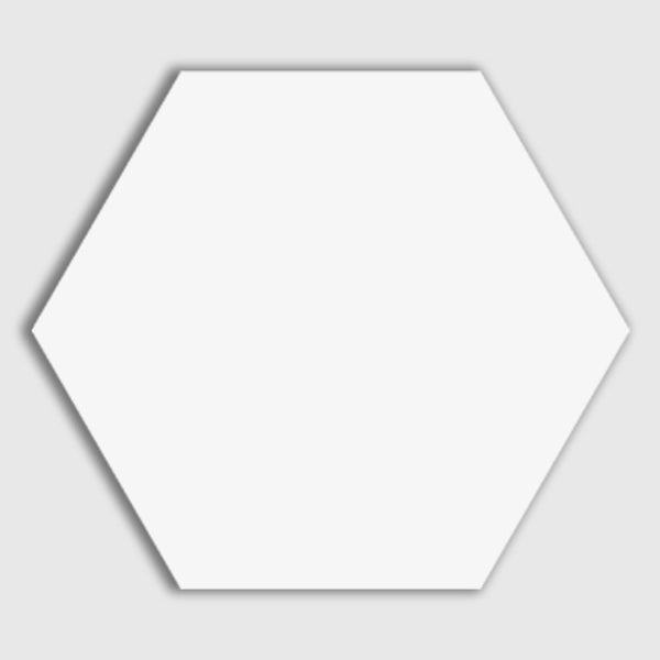 Blanc Matte Hexagon Ceramic Tiles 8 1/4