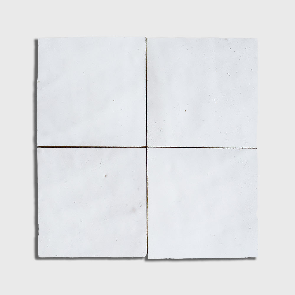 Blanc Niege Glossy Zellige Tiles 4x4 Zellige Glossy 4x4 Tiles
