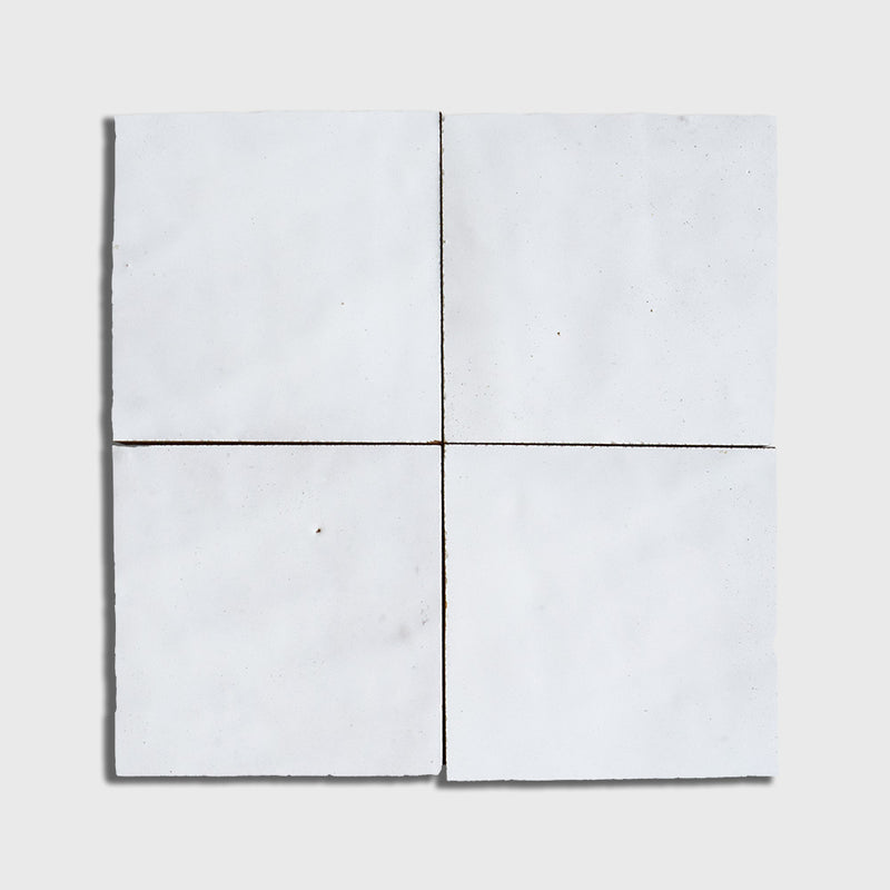 Blanc Niege Glossy Zellige Tiles 4x4 Zellige Glossy 4x4 Tiles