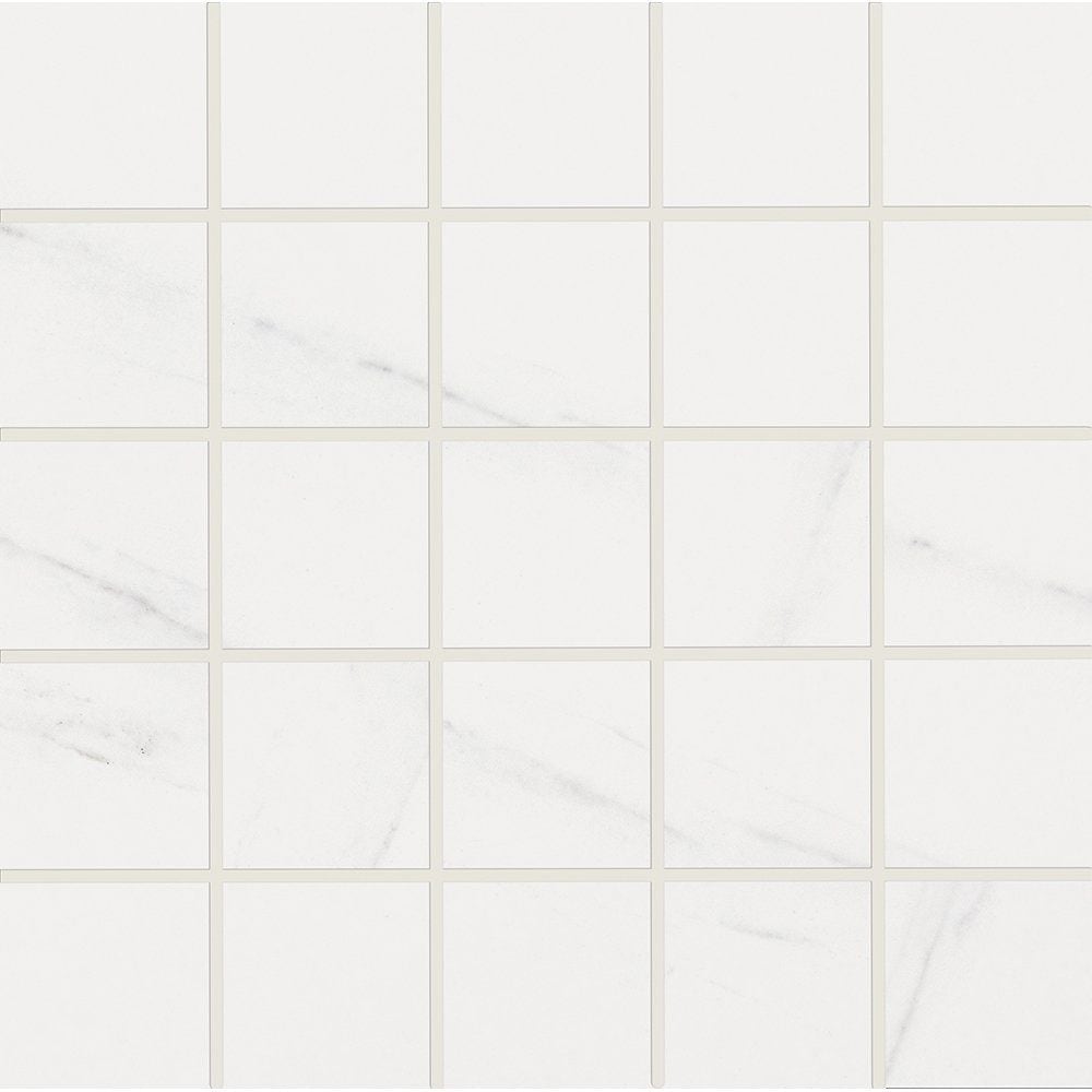 Blanco Honed 2x2 Marble Look Porcelain Mosaics 12x12 Porcelain Honed 12x12 Mosaics