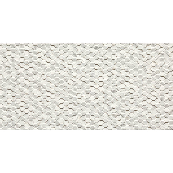 Blanco Honed Esagonetta Marble Look Porcelain Wall Decos 12x24