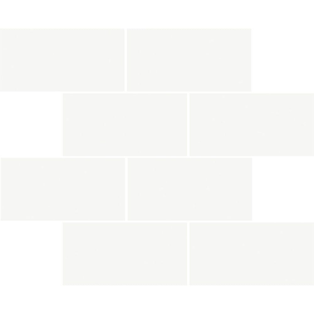 Blanco Marjinal Polished 3x6 Brick Staggered Marble Look Porcelain Mosaics 12x12 Porcelain Polished 12x12 Mosaics