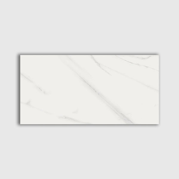 Blanco Polished Marble Look Porcelain Tiles 12x24