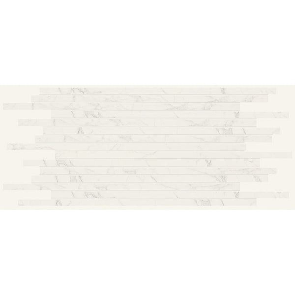 Blanco Polished&amp;rectified 3/4x12 Linee Marble Look Porcelain Mosaics 12x24
