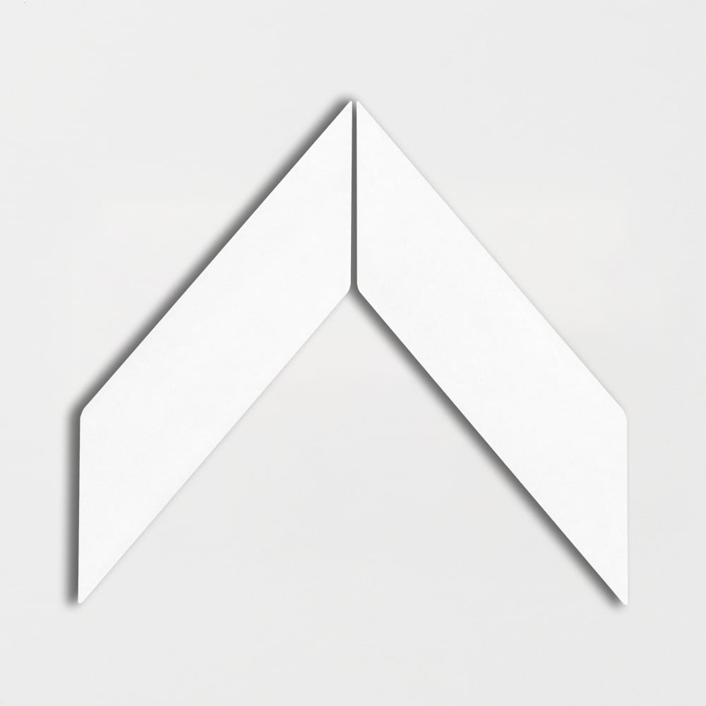 Blanco Real Glossy Chevron Ceramic Tiles 2x6 Ceramic Glossy 2x6 Tiles