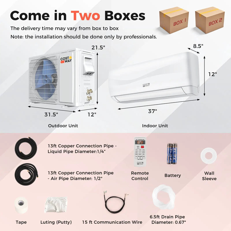Blast Series 18000 BTU 19 SEER2 208-230V Mini Split Heat Pump by DirectDeals