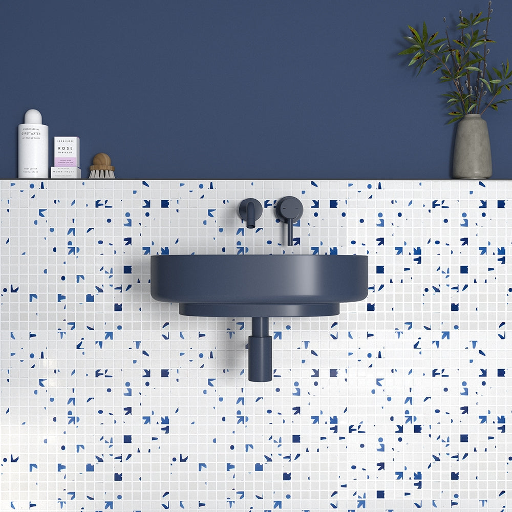 Blau Glossy Der Vogel Colore Look Ceramic Mosaics 11 1/2x11 1/2 Ceramic Glossy 12x12 Mosaics — 2