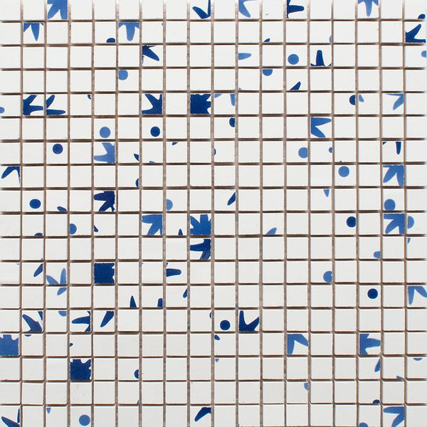 Blau Glossy Der Vogel Colore Look Ceramic Mosaics 11 1/2x11 1/2