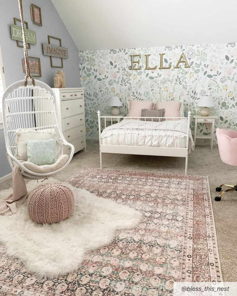 Maligaya Distressed Washable Rug - Clearance by Boutique Rugs