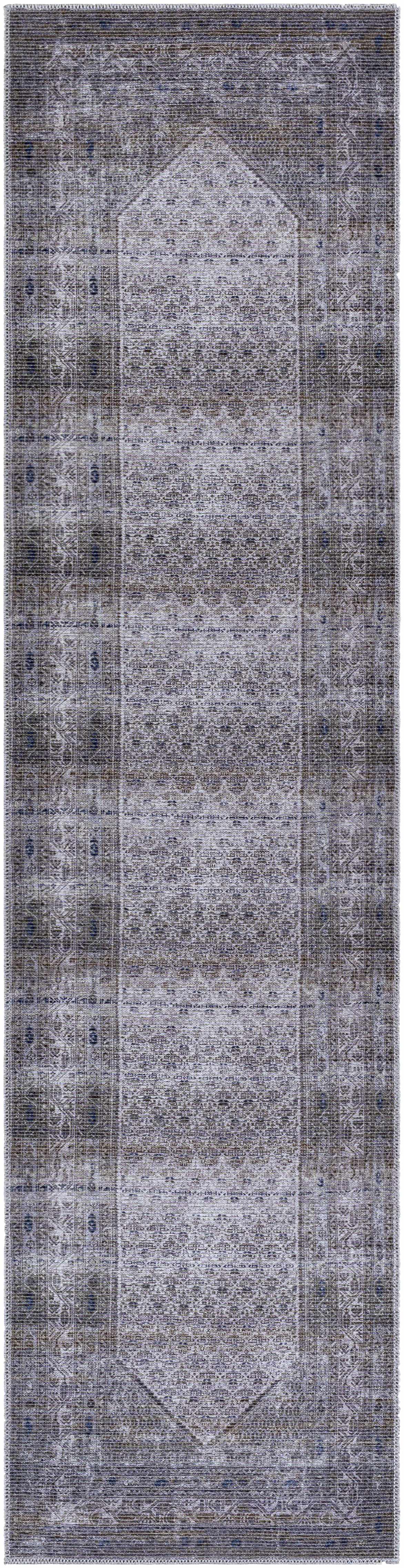 Brown Ballinasloe Vintage Washable Area Rug - Clearance by Boutique Rugs