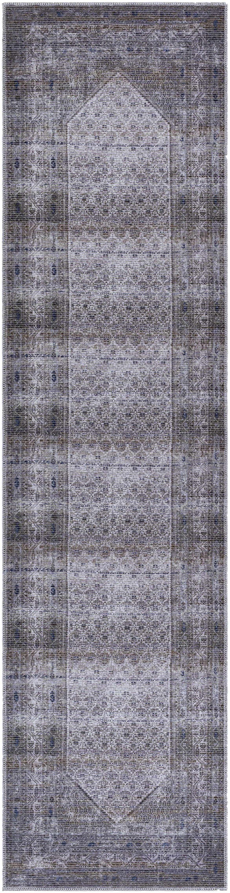 Brown Ballinasloe Vintage Washable Area Rug - Clearance by Boutique Rugs