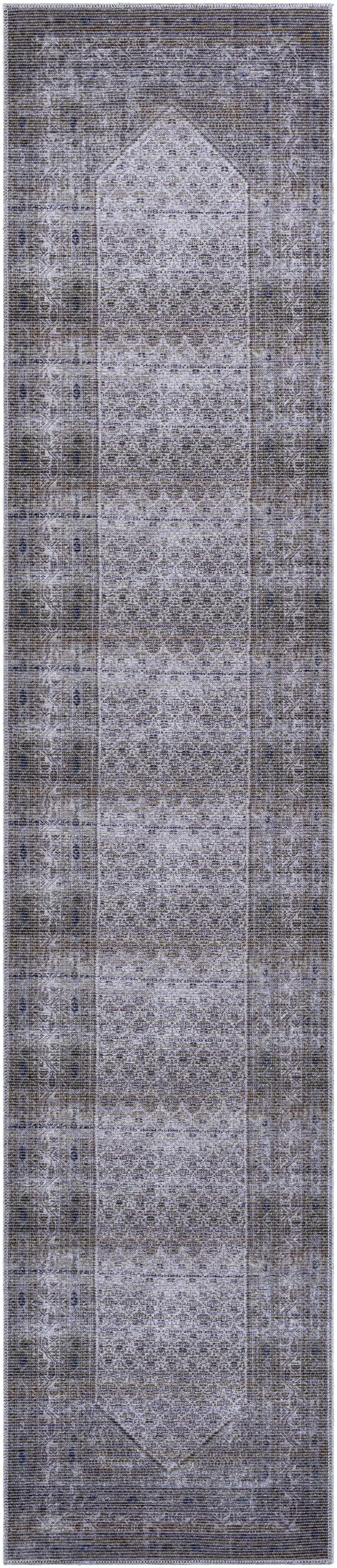 Brown Ballinasloe Vintage Washable Area Rug - Clearance by Boutique Rugs