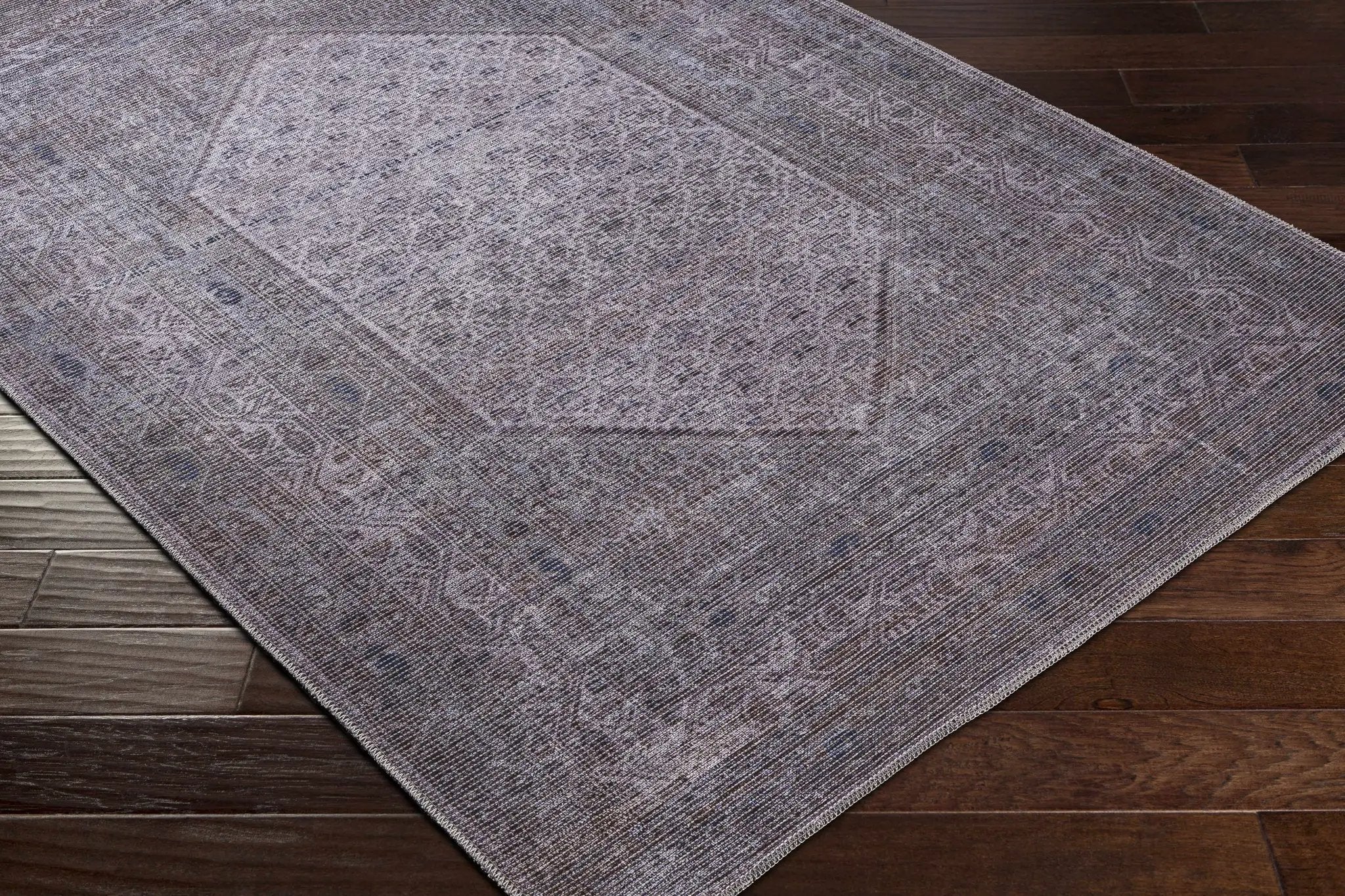 Brown Ballinasloe Vintage Washable Area Rug - Clearance by Boutique Rugs