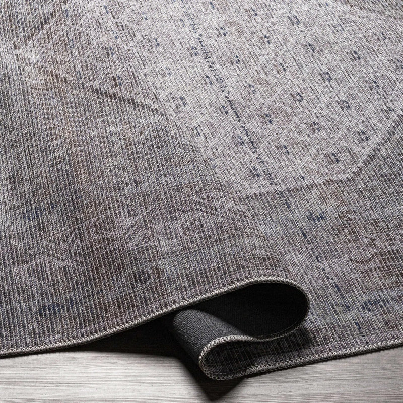 Brown Ballinasloe Vintage Washable Area Rug - Clearance by Boutique Rugs