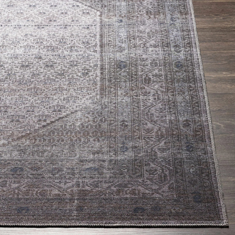 Brown Ballinasloe Vintage Washable Area Rug - Clearance by Boutique Rugs